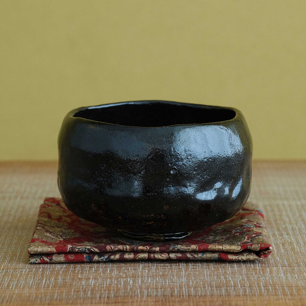 中村康平・黒かせ釉茶碗 - 美術品